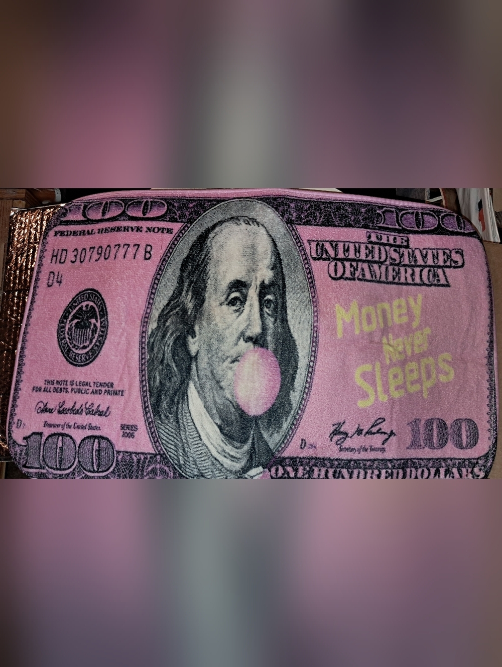 RUG NOVELTY BENJAMIN FRANKLIN $100